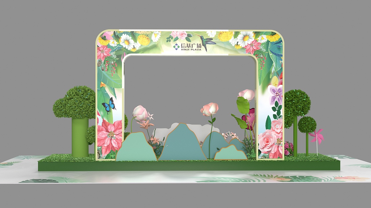 信基广场春天美陈装饰设计（图ZMzgwNjAyODMy） - 展陈设计 - 站酷设计师花椒与lin原创素材 - 站酷ZCOOL