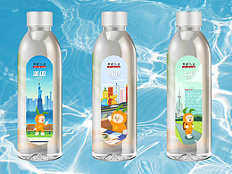 原创企业IP-定制饮用水插画标签