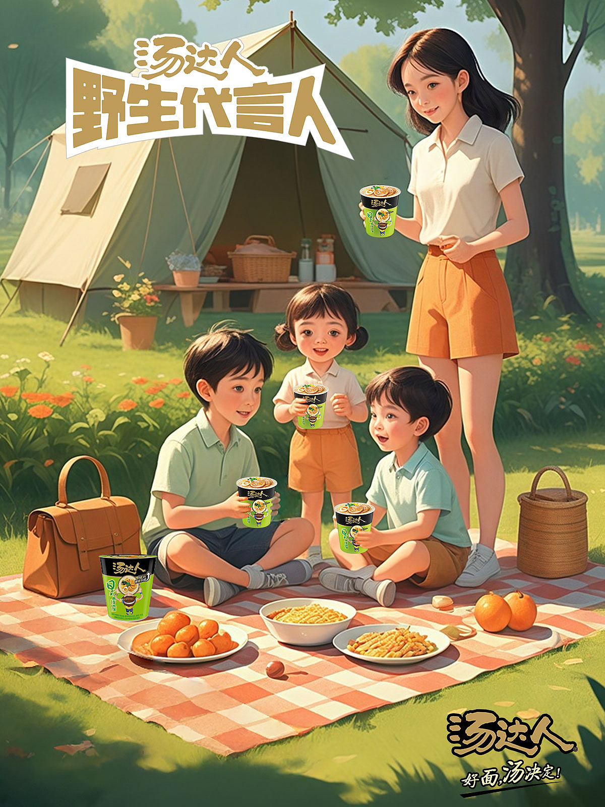 AI海报案例 汤达人野生代言人