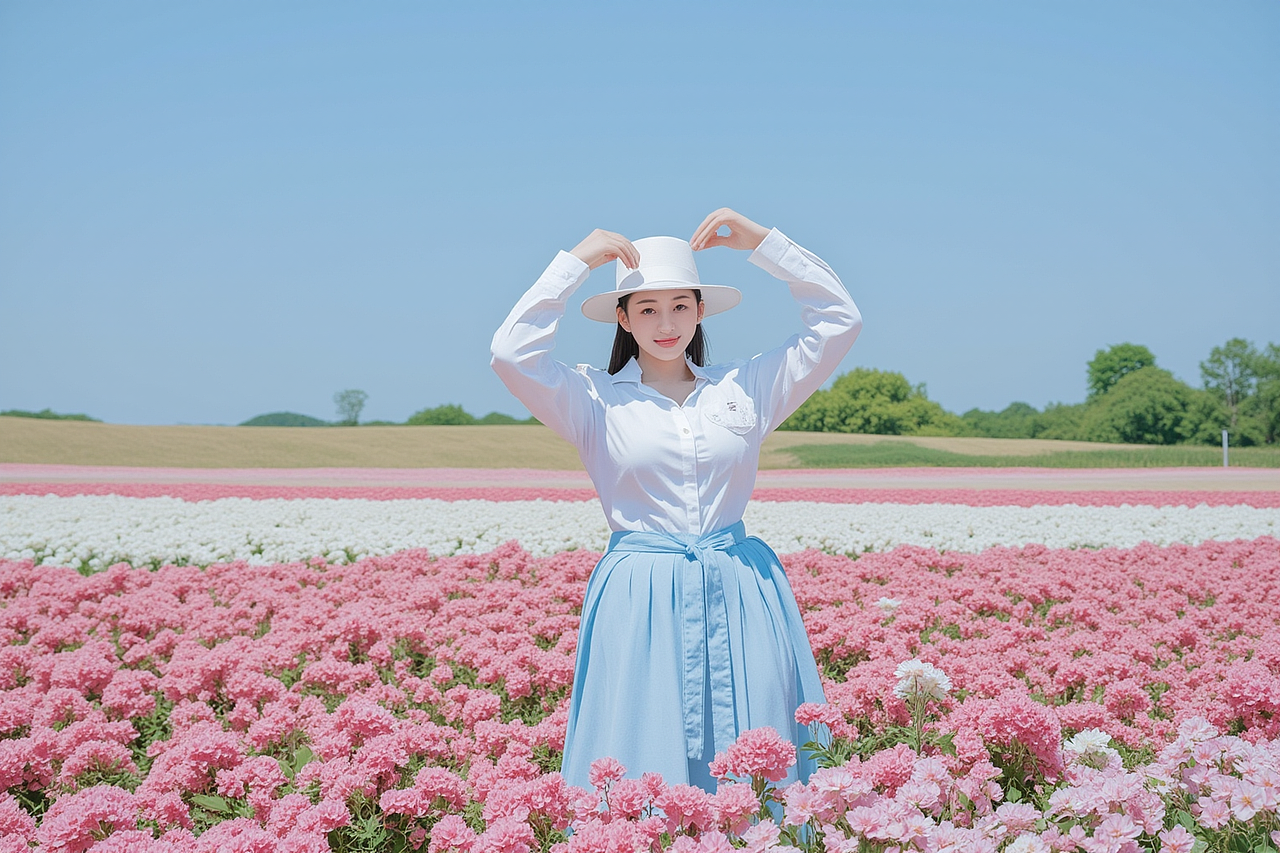 「花海与女孩」都好美呀！（图ZMzgwNjE2MTI4） - 人像摄影 - 站酷设计师zb浅色调原创素材 - 站酷ZCOOL