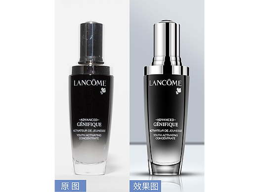 产品精修-兰蔻小黑瓶精修-化妆品-电商设计-PS修图