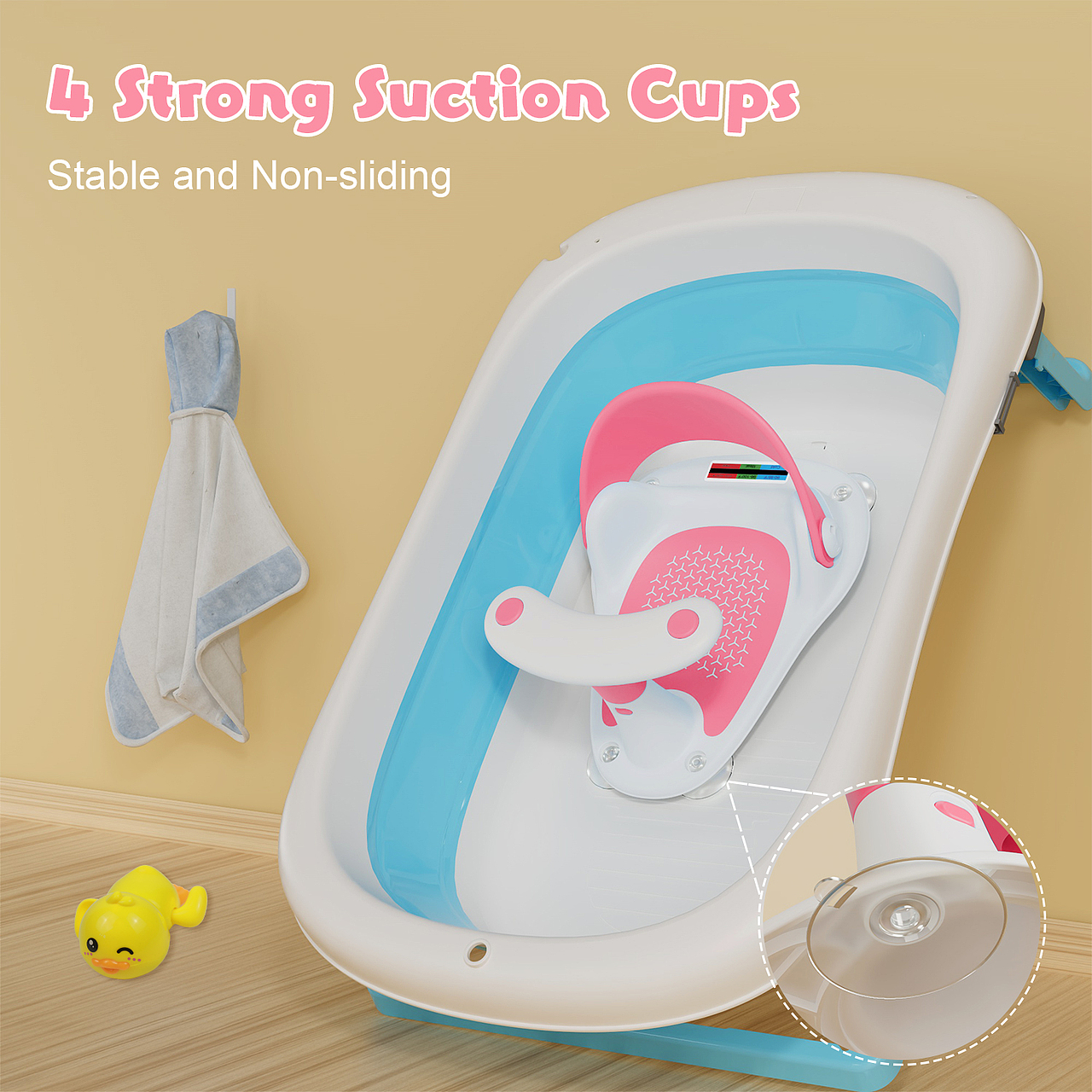 亚马逊设计I 婴儿洗澡沐浴座椅主图粉白/A+套图设计（图ZMzgwNjI1NDM2） - 电商 - 站酷设计师亚马逊美工原创素材 - 站酷ZCOOL
