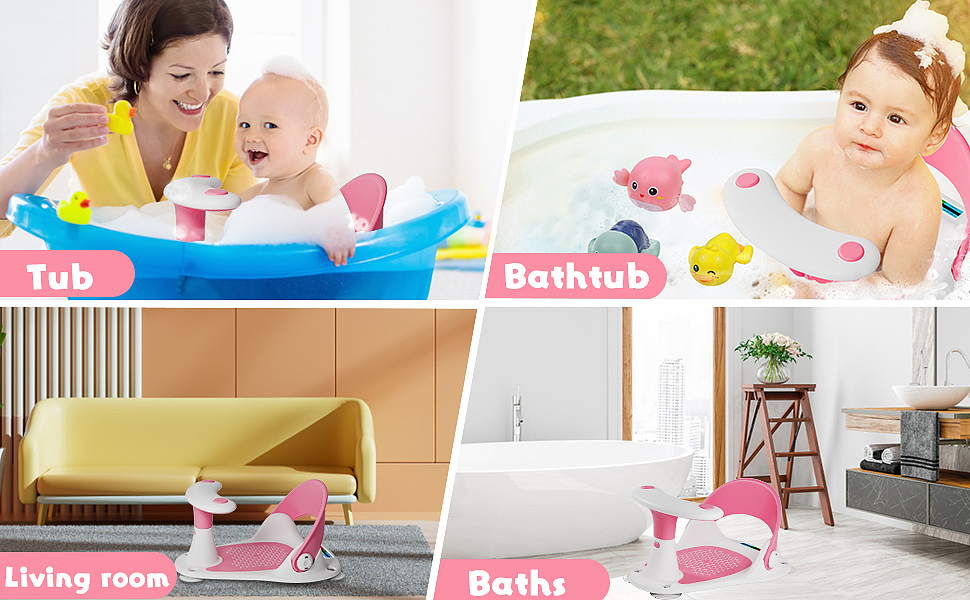 亚马逊设计I 婴儿洗澡沐浴座椅主图粉白/A+套图设计（图ZMzgwNjI1NDcy） - 电商 - 站酷设计师亚马逊美工原创素材 - 站酷ZCOOL