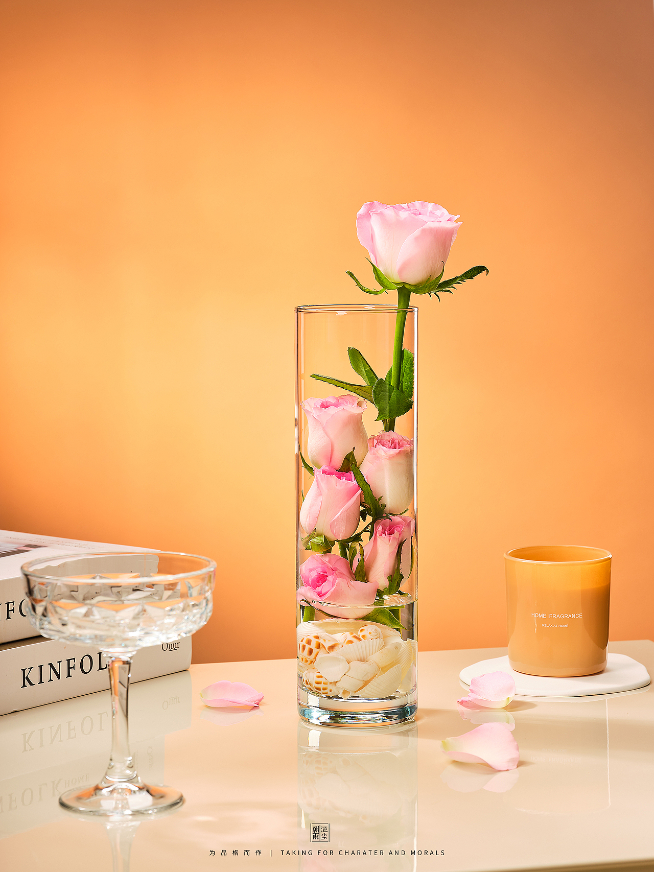 很流行的瓶中花的花瓶