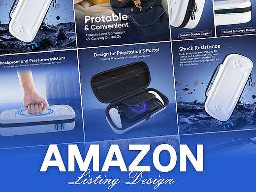 游戏配件 收纳包-Amazon案例 亚马逊主副图A+设计