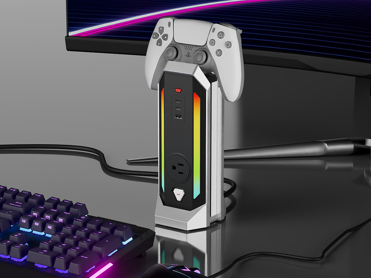 游戏插座渲染案例