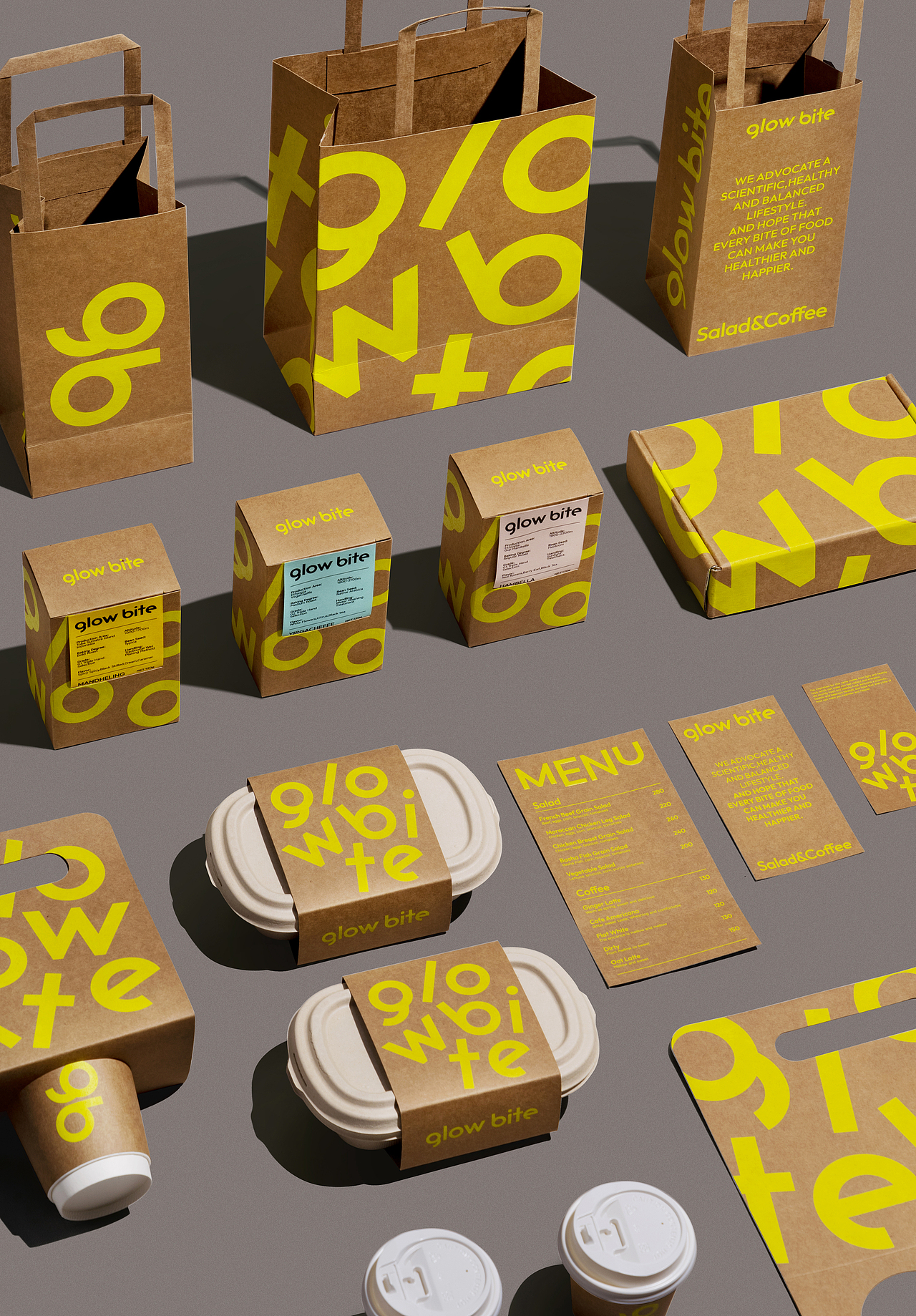 glow bite品牌设计|轻食品牌|咖啡品牌