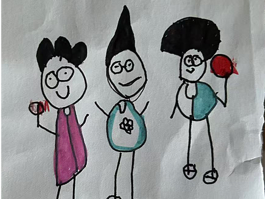 4岁小可爱的画，记录一下