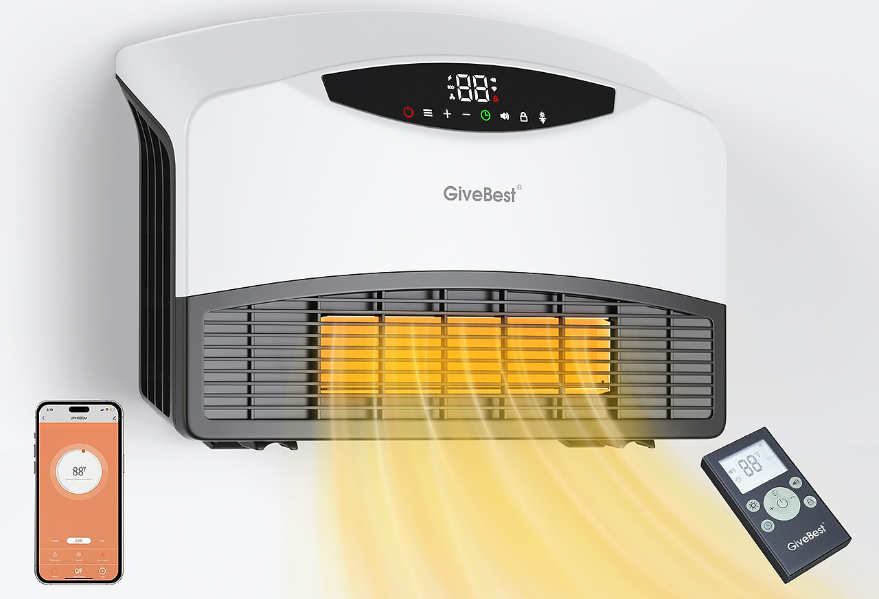 壁挂取暖器渲染亚马逊主图A+设计