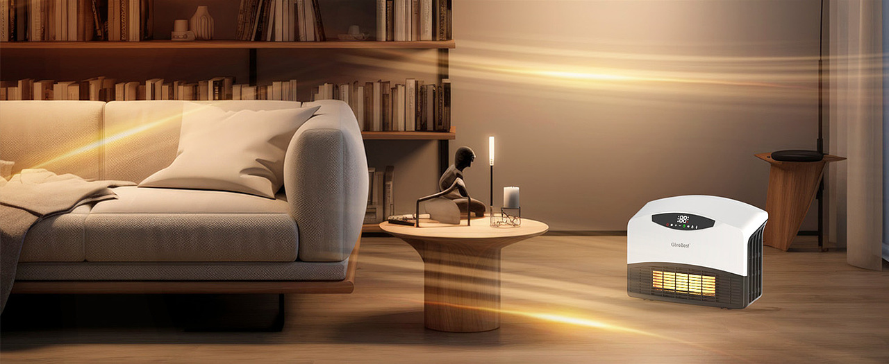 壁挂取暖器渲染亚马逊主图A+设计