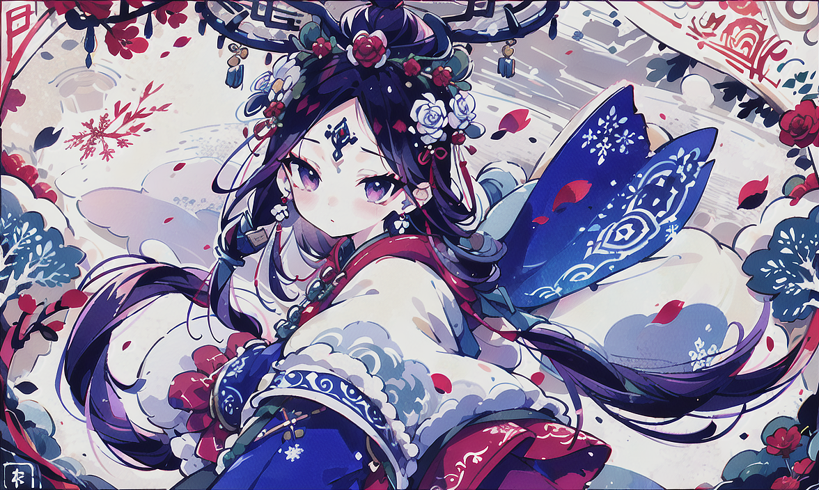 AI生成二次元美女壁纸