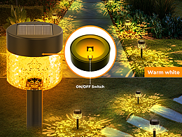 太阳能地插灯 镂空灯 灯效 Solar Light 亚马逊主图