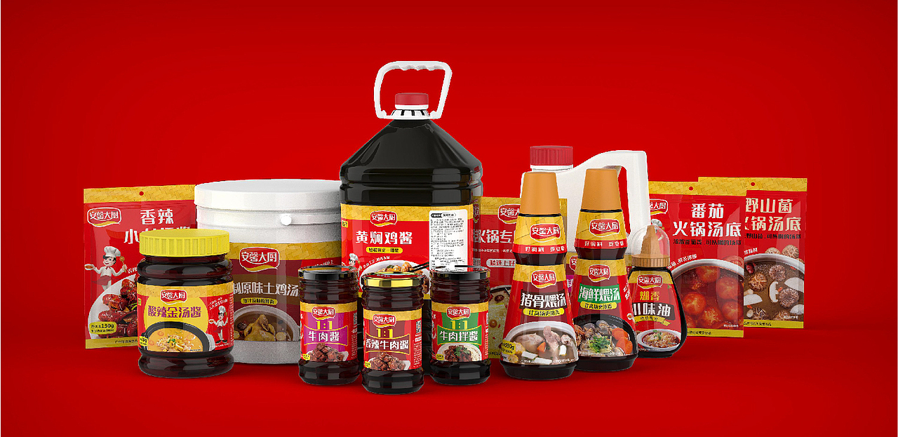 安馨大厨 酱料包装 品牌包装设计 调味料包装 调味品