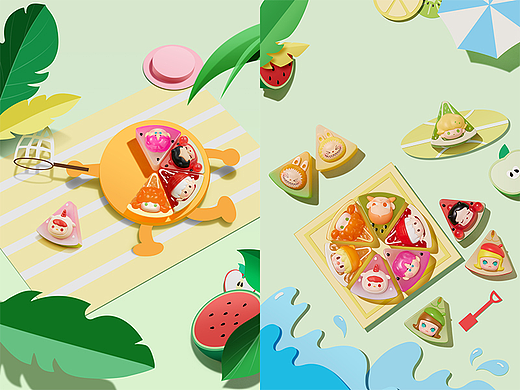 泡泡萌粒 果切拼拼系列公仔｜Handstand倒立