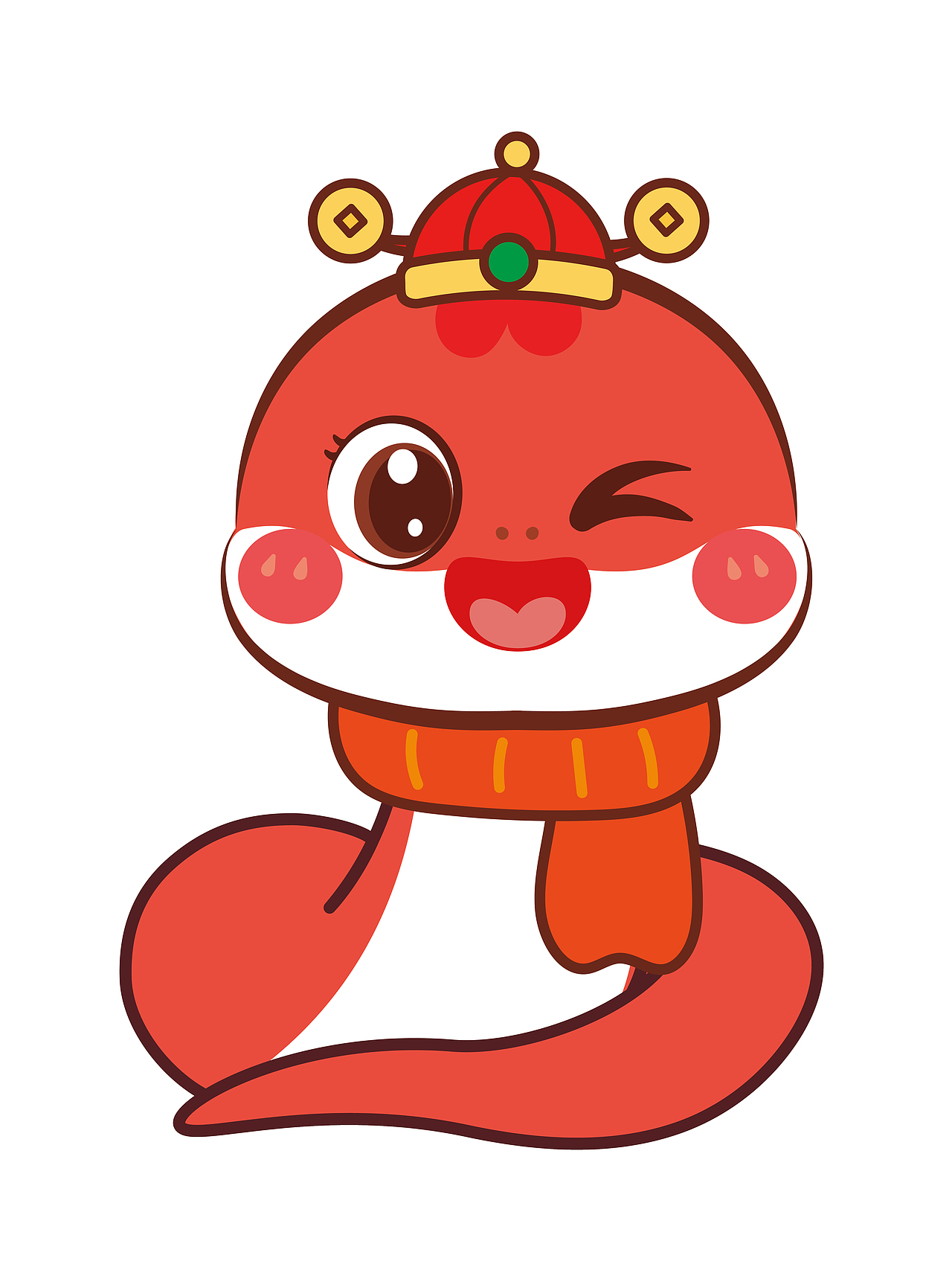 蛇宝宝蛇年卡通插画线稿简笔画设计（图ZMzgwNzQxMjUy） - 商业插画 - 站酷设计师阿茹生肖IP原创素材 - 站酷ZCOOL