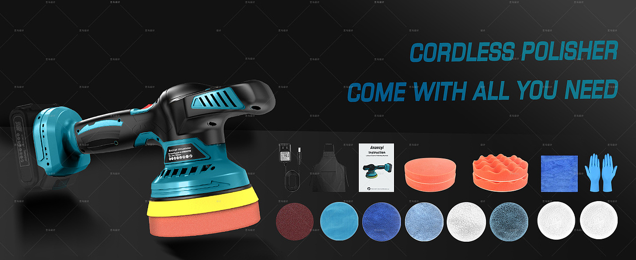 汽车配件 汽车抛光机-Amazon案例 亚马逊主副图A+设计