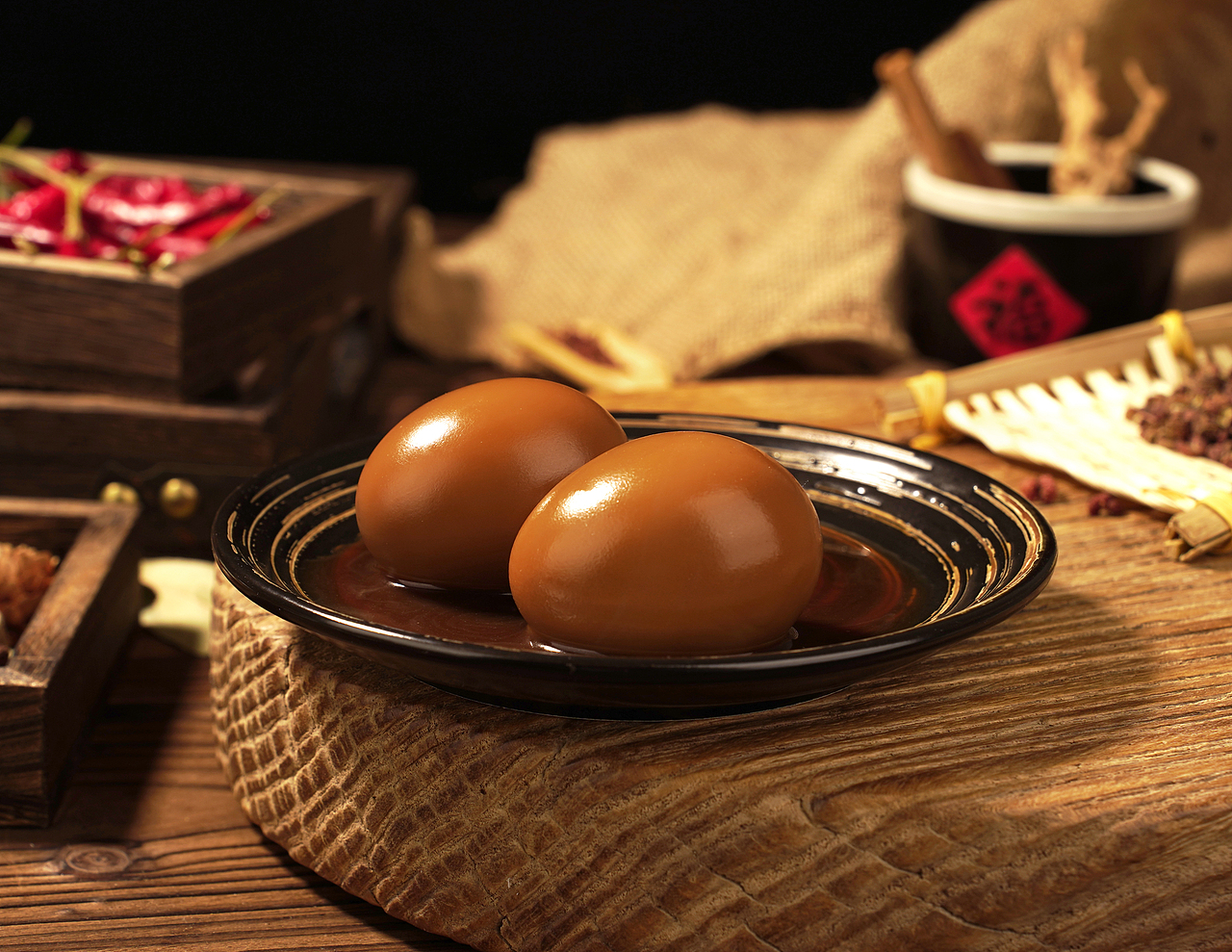 一组卤蛋速成品