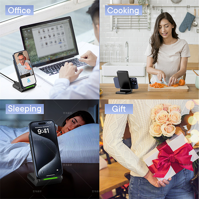 手机配件 充电底座-Amazon案例 亚马逊主副图A+设计