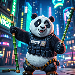 AI熊猫图片