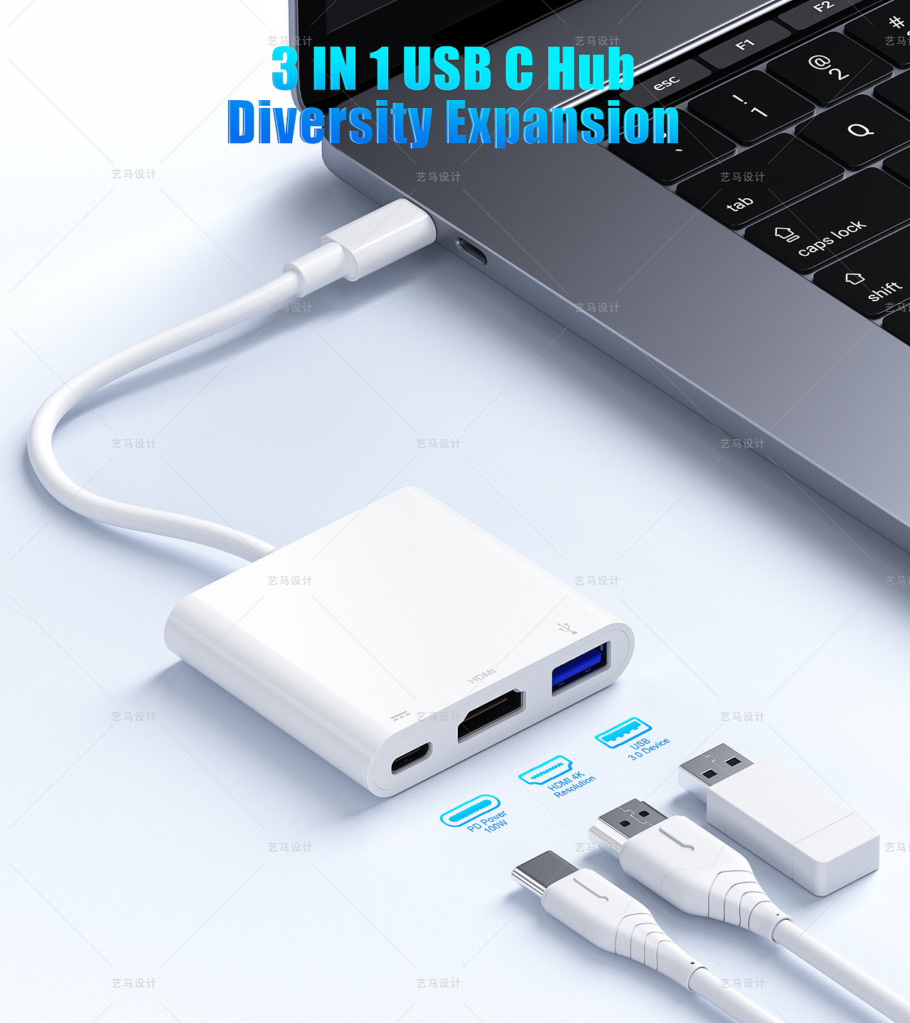 手机配件 转换器-Amazon案例 亚马逊主副图A+设计