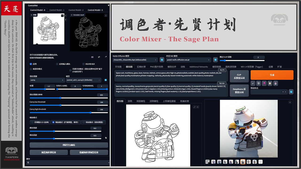 天蓬宇航服（图ZMzgwNzYyMTM2） - 人物/生物 - 站酷设计师南都丨且曼原创素材 - 站酷ZCOOL