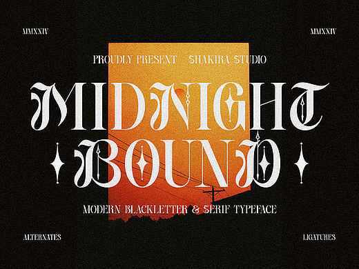 复古潮流哥特潮牌摇滚音乐朋克海报标题装饰英文字体