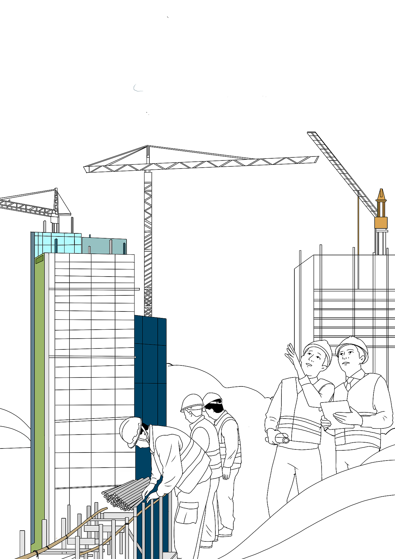 建筑工地安全宣传画，守护施工安全（图ZMzgwNzY5ODM2） - 宣传物料 - 站酷设计师桃花源有个小毛驴原创素材 - 站酷ZCOOL