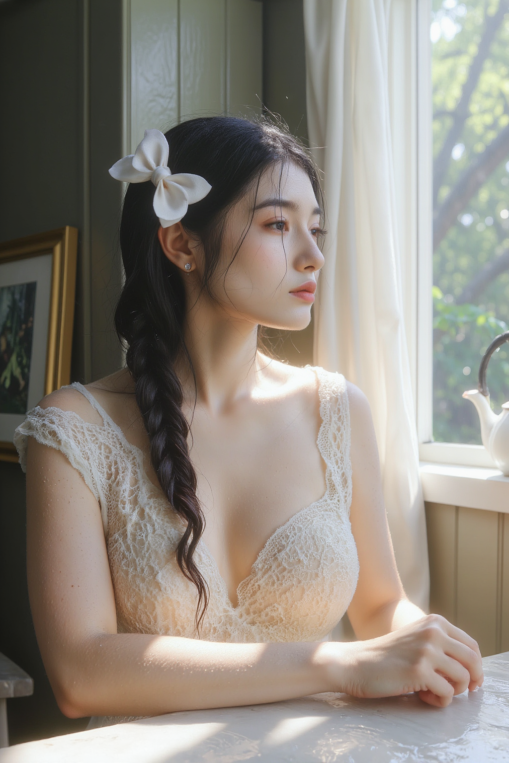 女孩一直看窗外的风景（图ZMzgwNzg0NTc2） - 人像摄影 - 站酷设计师zb浅色调原创素材 - 站酷ZCOOL