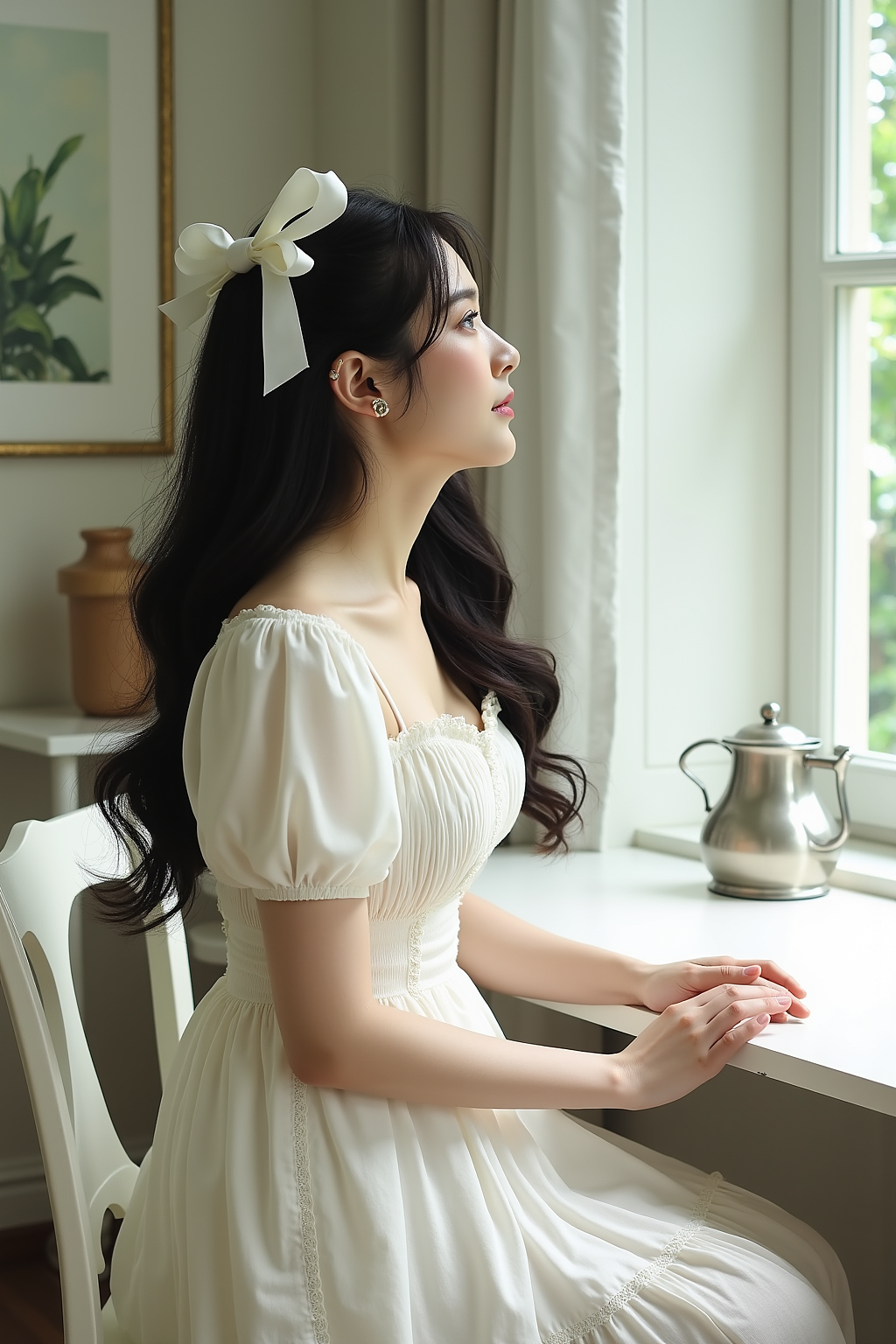 女孩一直看窗外的风景（图ZMzgwNzg0NjA0） - 人像摄影 - 站酷设计师zb浅色调原创素材 - 站酷ZCOOL