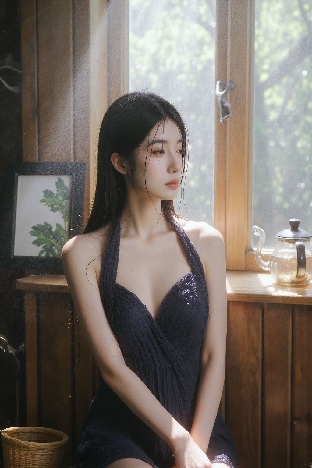 女孩一直看窗外的风景（图ZMzgwNzg0NjE2） - 人像摄影 - 站酷设计师zb浅色调原创素材 - 站酷ZCOOL