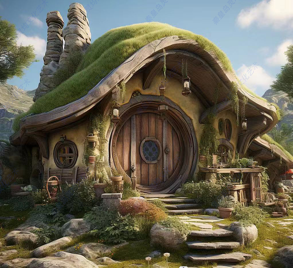 雪域童话，邂逅霍比特小屋的冬日奇缘（图ZMzgwNzkyODI4） - 雕塑 - 站酷设计师可移动民宿原创素材 - 站酷ZCOOL