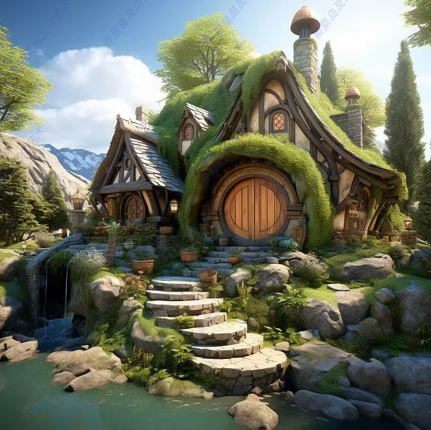 雪域童话，邂逅霍比特小屋的冬日奇缘（图ZMzgwNzkyOTE2） - 雕塑 - 站酷设计师可移动民宿原创素材 - 站酷ZCOOL