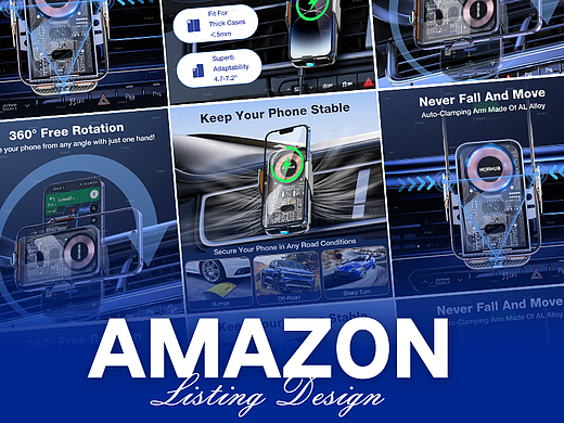 手机配件 手机支架-Amazon案例 亚马逊主副图A+设计
