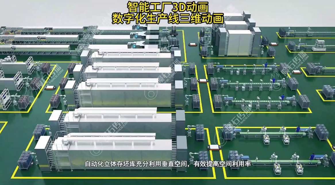 智能工厂3D动画：未来制造的生动展现