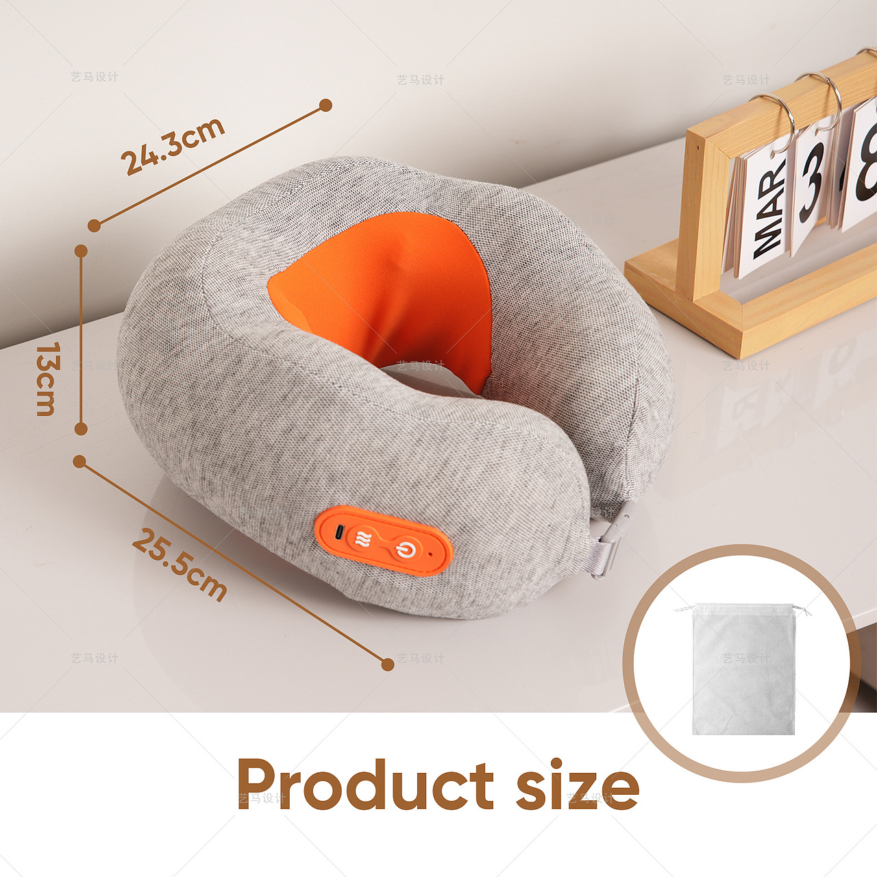 家居用品 U型枕-Amazon案例 亚马逊主副图A+设计