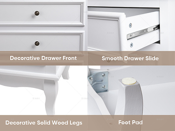 家居用品 五斗柜-Amazon案例 亚马逊主副图A+设计