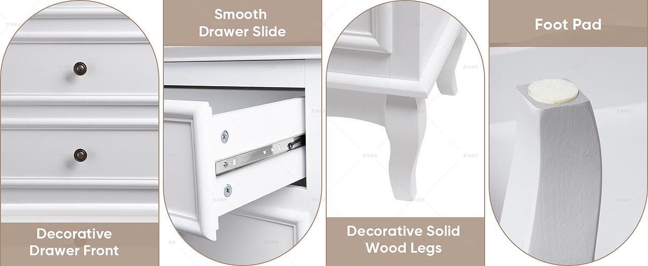 家居用品 五斗柜-Amazon案例 亚马逊主副图A+设计