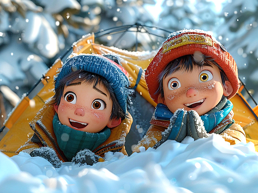 童眸映雪
