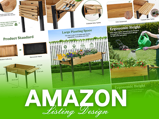 家居用品 花架-Amazon案例 亚马逊主副图A+设计