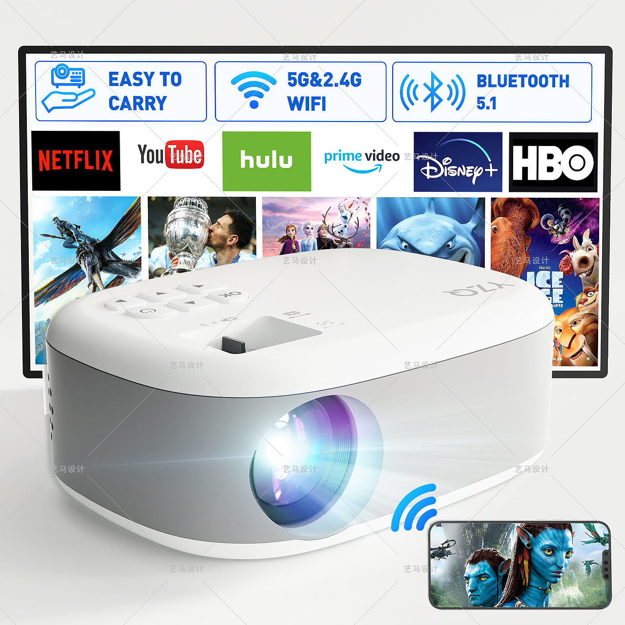 小家电 投影仪-Amazon案例 亚马逊主副图A+设计