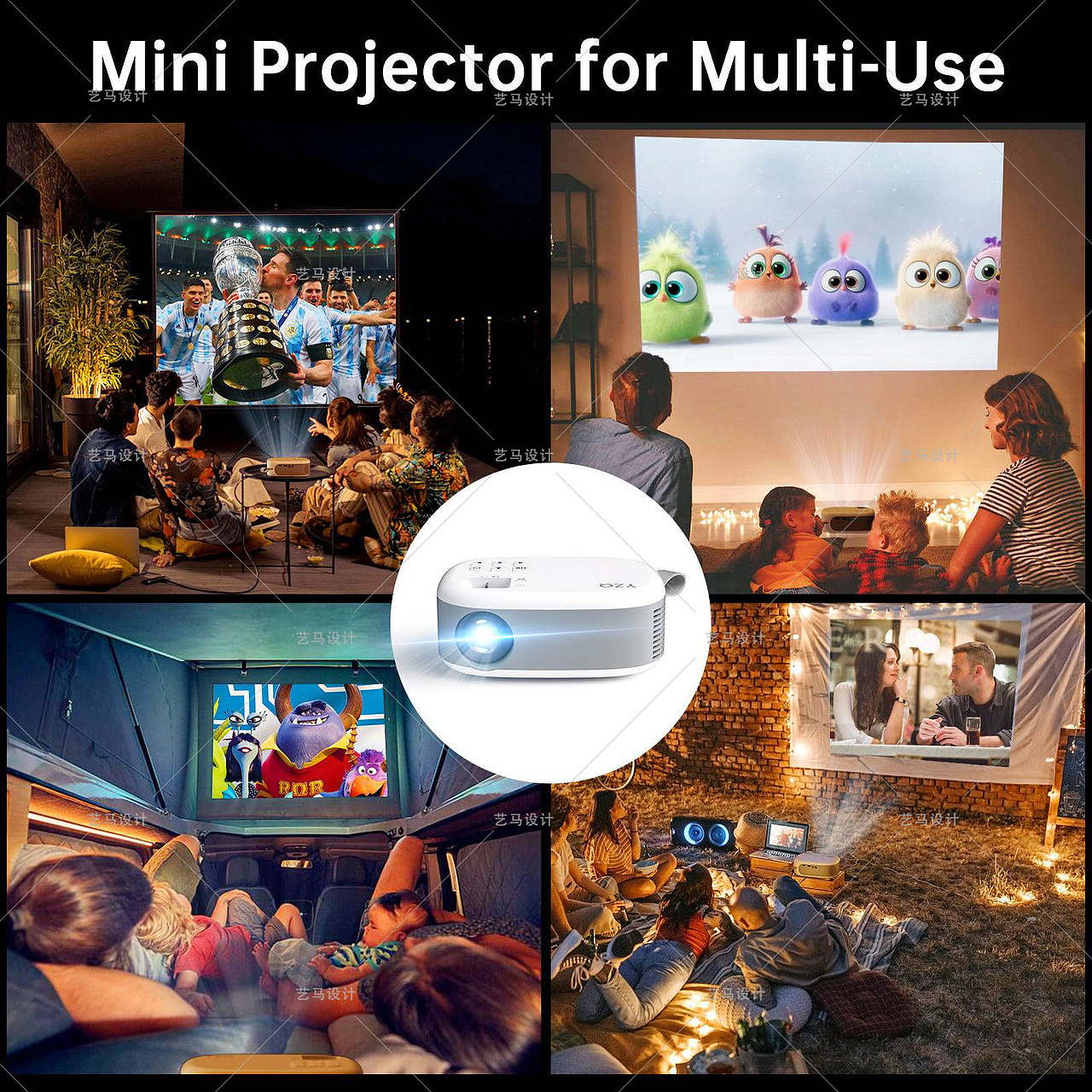 小家电 投影仪-Amazon案例 亚马逊主副图A+设计