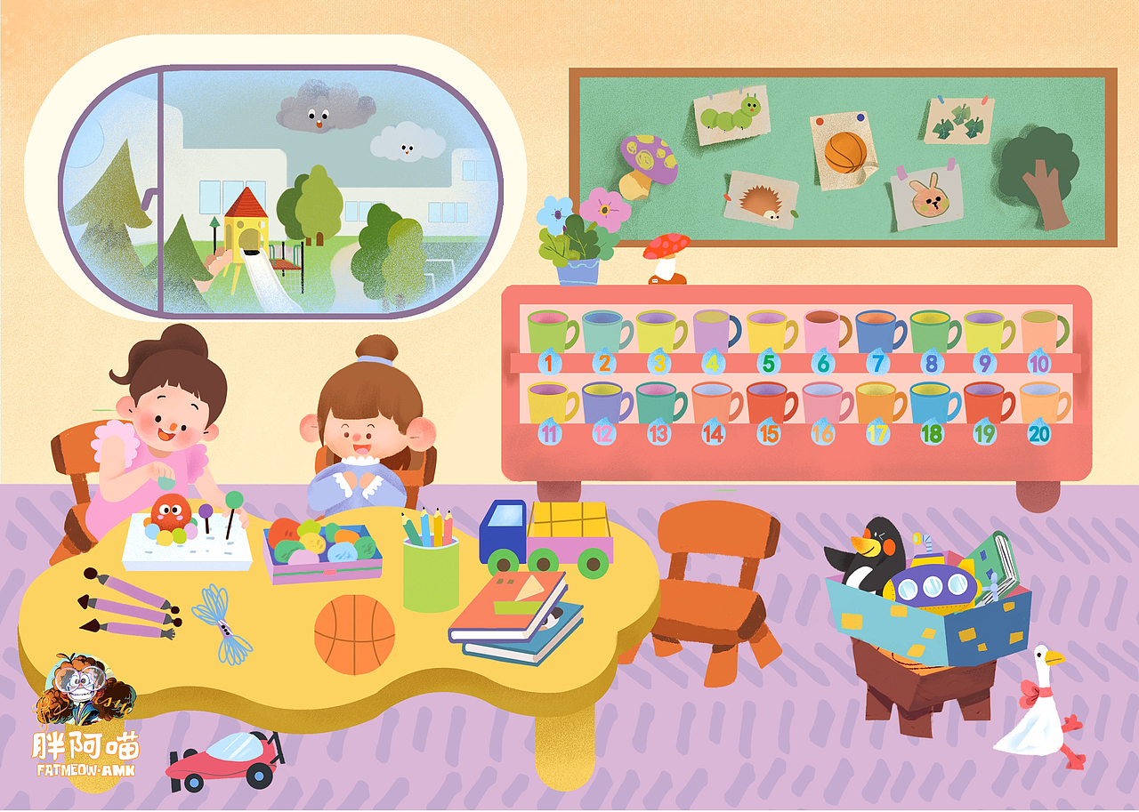 胖阿喵 | 教辅类儿童绘本插图（一）（图ZMzgwODEzMDEy） - 儿童插画 - 站酷设计师胖阿喵AMX原创素材 - 站酷ZCOOL