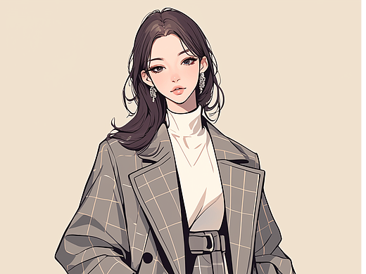 卡通女人物简笔画❤️