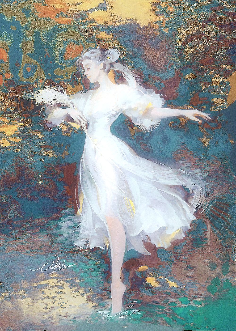 起舞弄清影（图ZMzgwODI2NTQ0） - 艺术插画 - 站酷设计师小G在画什么原创素材 - 站酷ZCOOL