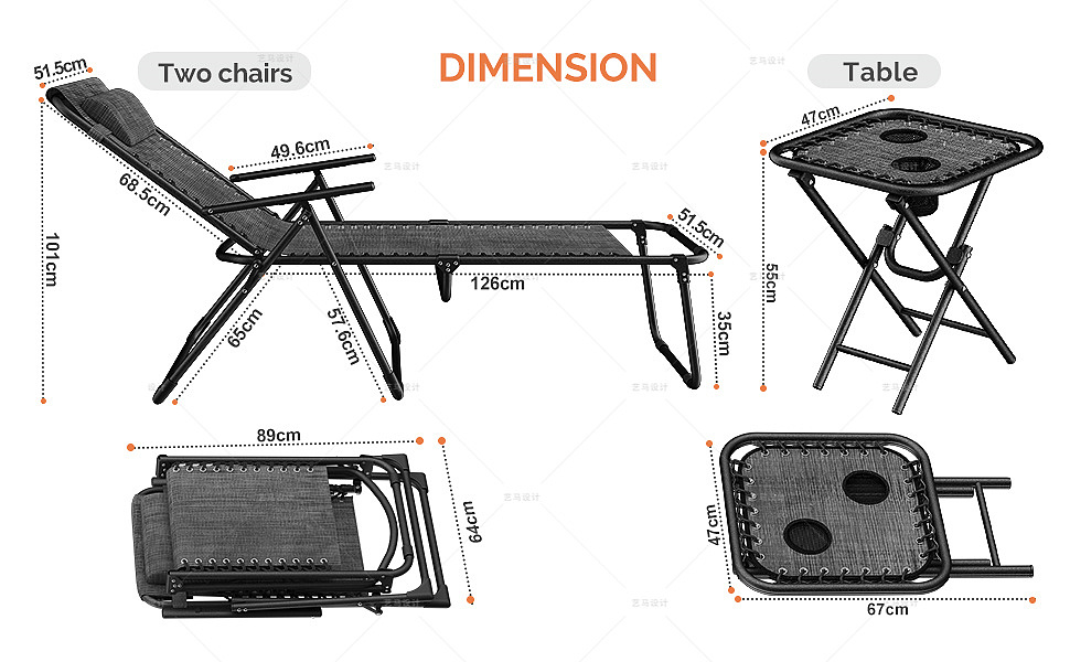 户外物品 黑色躺椅-Amazon案例 亚马逊主副图A+设计（图ZMzgwODM1Nzcy） - 电商 - 站酷设计师亚马逊设计工作室原创素材 - 站酷ZCOOL