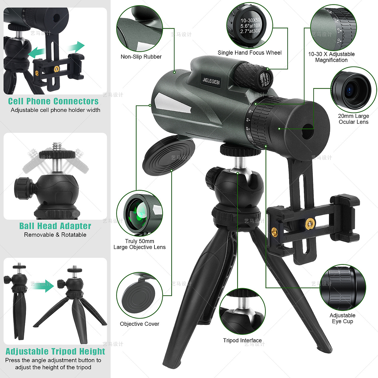 户外物品 望远镜-Amazon案例 亚马逊主副图A+设计