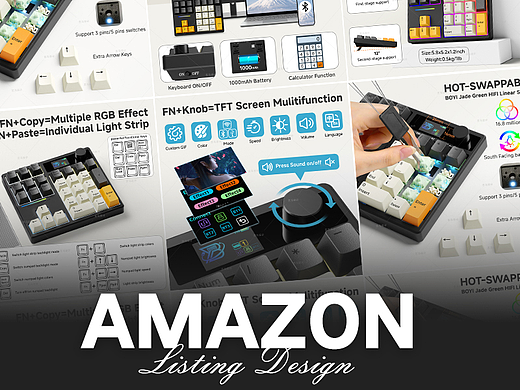 电子产品 键盘-Amazon案例 亚马逊主副图A+设计