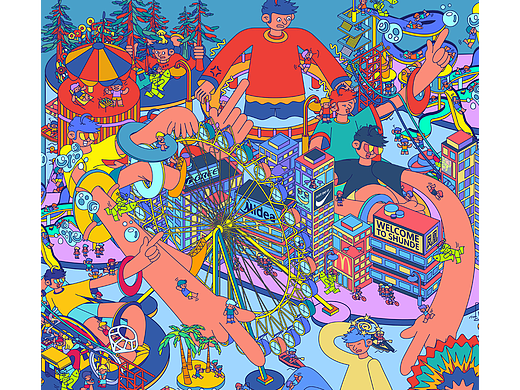 “顺德绿岛”视觉插画设计