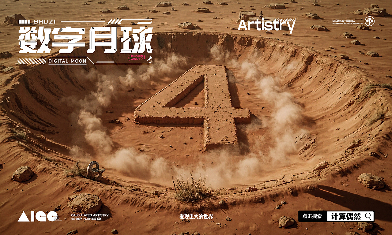 SD|月球惊现神秘数字，背后真相是什么？（图ZMzgwODQ2MjMy） - AI作品 - 站酷设计师计算偶然原创素材 - 站酷ZCOOL