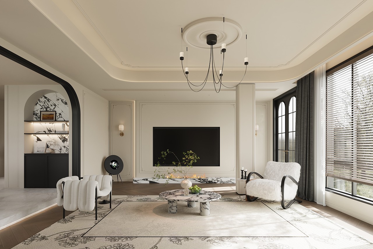 绘感视觉设计 | 高端别墅法式空间